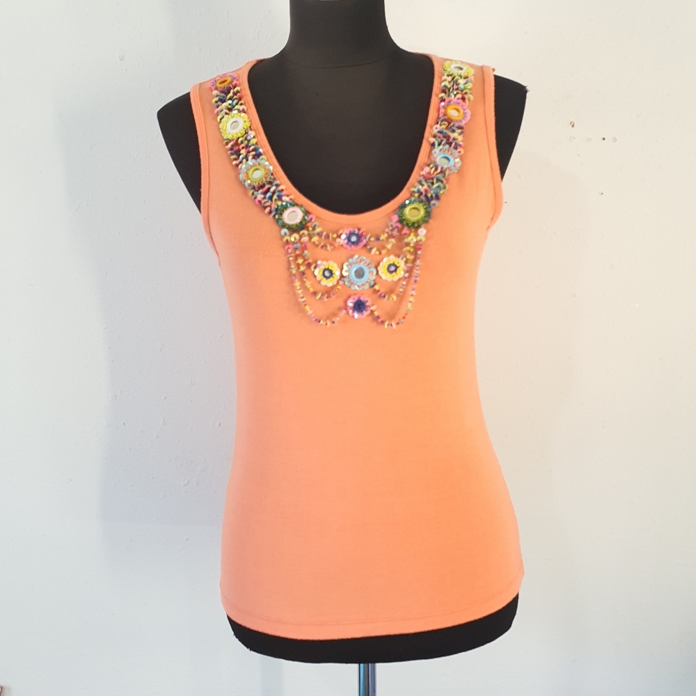 White Rice Embellished Top